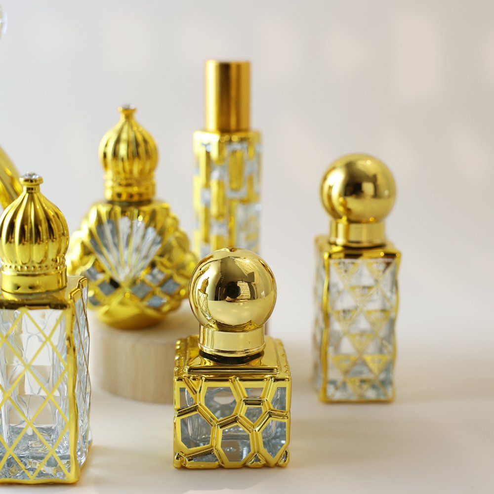 Luxury Empty 3ml 6ml 9ml 10ml 12ml 15ml 30ml 50ml Arabic Attar Glass Perfume Bottles
