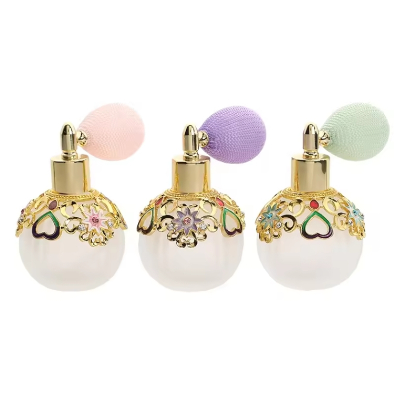 Colorful Arabic Air Gas Pump Bulb Spray Atomiser 100ml Glass Perfume Bottle