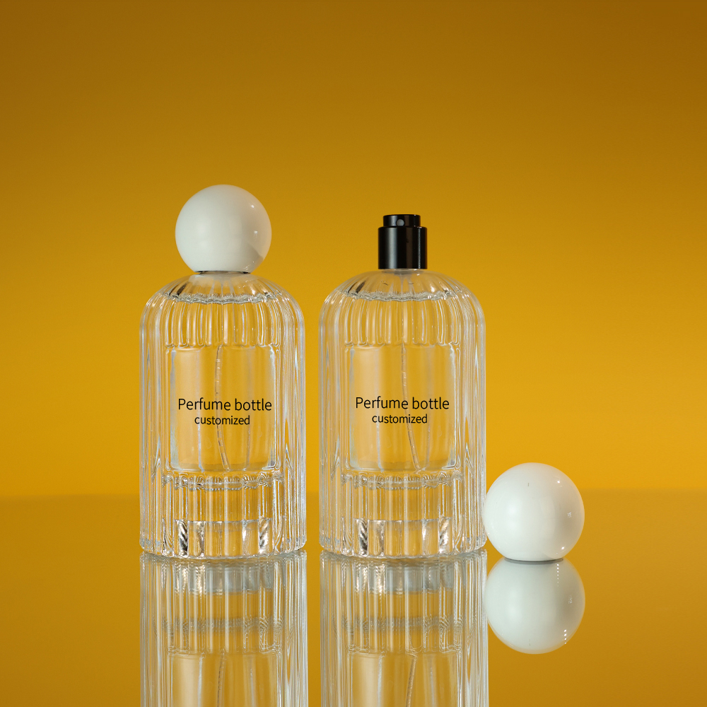 Wholesale Round Luxury Perfume Bottle Design 30ml 50ml 100ml High Quality Clear Empty Glass Perfume Bottles with Box