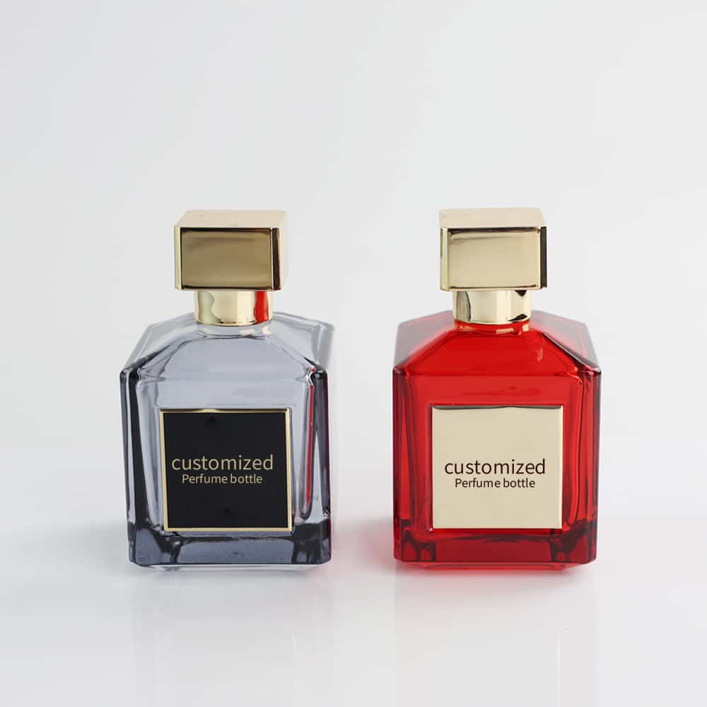 Customized Luxury Perfume Bottles – Smoke Gray & Ruby Red