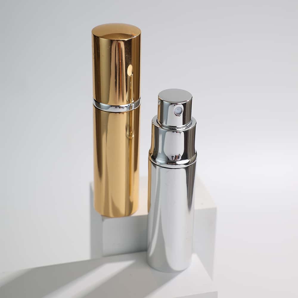 Metallic Elegance Perfume Atomizers – Gold & Chrome